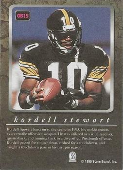 1996-97 Score Board Autographed Collection - Game Breakers Gold #GB15 Kordell Stewart Back