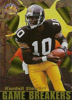 1996-97 Score Board Autographed Collection - Game Breakers Gold #GB15 Kordell Stewart Front