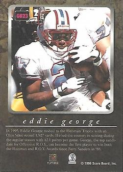 1996-97 Score Board Autographed Collection - Game Breakers Gold #GB23 Eddie George Back