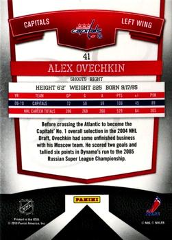2010 Donruss Elite National Convention #41 Alexander Ovechkin Back