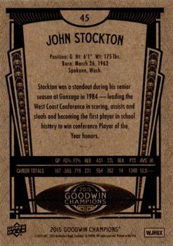 2015 Upper Deck Goodwin Champions #45 John Stockton Back
