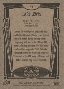 2015 Upper Deck Goodwin Champions #89 Carl Lewis Back