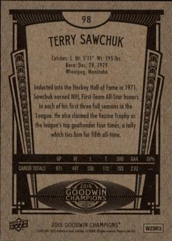 2015 Upper Deck Goodwin Champions #98 Terry Sawchuk Back