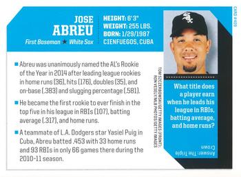 2015 Sports Illustrated for Kids #409 Jose Abreu Back
