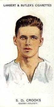 1931 Lambert & Butler Footballers 1930-1 #9 Sammy Crooks Front
