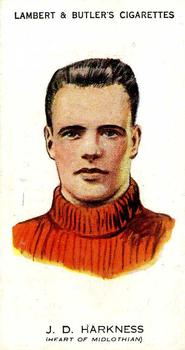 1931 Lambert & Butler Footballers 1930-1 #15 Jack Harkness Front