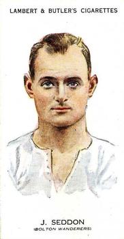 1931 Lambert & Butler Footballers 1930-1 #32 Jimmy Seddon Front