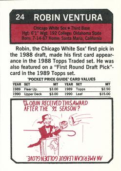 1993 SCD Sports Card Pocket Price Guide #24 Robin Ventura Back