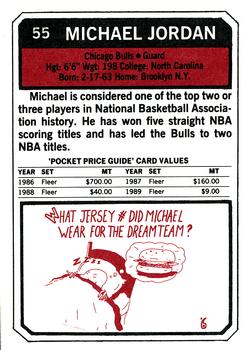 1993 SCD Sports Card Pocket Price Guide #55 Michael Jordan Back