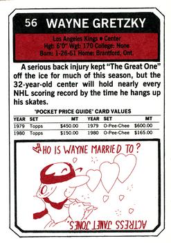 1993 SCD Sports Card Pocket Price Guide #56 Wayne Gretzky Back
