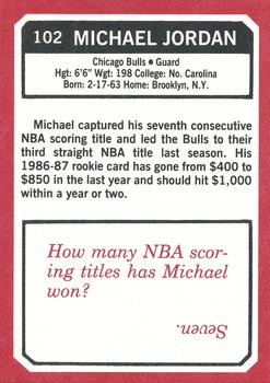 1993 SCD Sports Card Pocket Price Guide #102 Michael Jordan Back