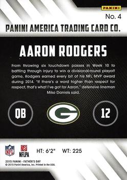 2015 Panini Father's Day #4 Aaron Rodgers Back