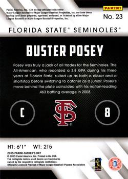 2015 Panini Father's Day - NCAA Variations #23 Buster Posey Back