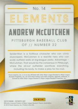2015 Panini Father's Day - Elements #14 Andrew McCutchen Back