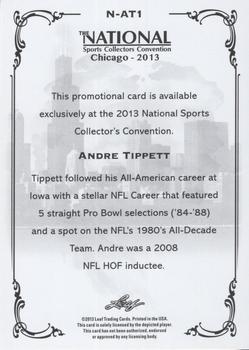 2013 Leaf National Convention #N-AT1 Andre Tippett Back
