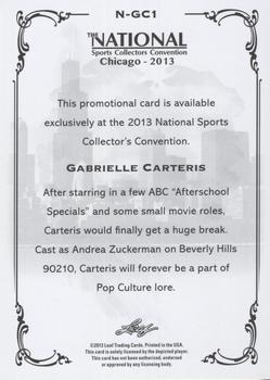 2013 Leaf National Convention #N-GC1 Gabrielle Carteris Back