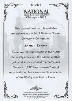 2013 Leaf National Convention #N-JE1 Janet Evans Back