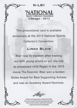 2013 Leaf National Convention #N-LB1 Linda Blair Back
