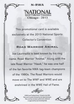 2013 Leaf National Convention #N-RWA Road Warrior Animal Back