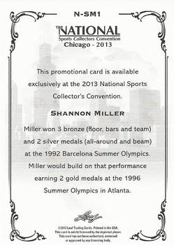 2013 Leaf National Convention #N-SM1 Shannon Miller Back