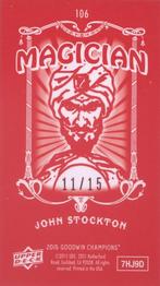 2015 Upper Deck Goodwin Champions - Mini Leather Magician #106 John Stockton Back