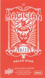 2015 Upper Deck Goodwin Champions - Mini Leather Magician #137 Nolan Ryan Back