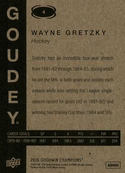 2015 Upper Deck Goodwin Champions - Goudey #4 Wayne Gretzky Back