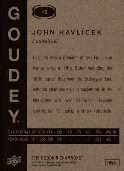 2015 Upper Deck Goodwin Champions - Goudey #15 John Havlicek Back