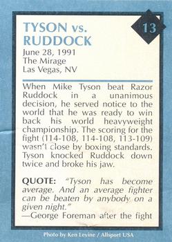 1991 Tuff Stuff Magazine #13 Tyson vs. Ruddock Back
