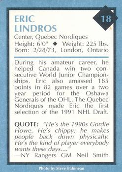 1991 Tuff Stuff Magazine #18 Eric Lindros Back