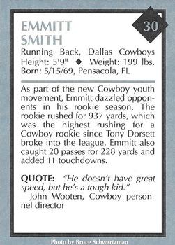 1991 Tuff Stuff Magazine #30 Emmitt Smith Back