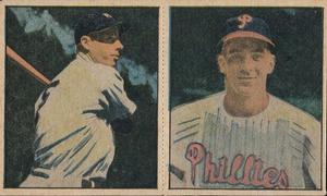 1951 Berk Ross - Berk Ross Panels #2-5 / 2-7 Joe Dimaggio / Granville Hamner Front