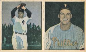 1951 Berk Ross - Berk Ross Panels #3-6 /  3-8 Eddie Lopat / Dick Sisler Front
