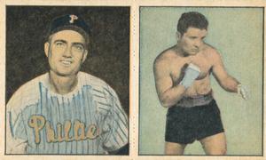 1951 Berk Ross - Berk Ross Panels #3-10 / 3-12 Ken Heintzelman / Jake LaMotta Front