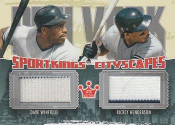2012 Sportkings Series E - Cityscapes Silver Version #CS-03 Dave Winfield / Rickey Henderson Front