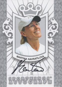 2012 Sportkings Series E - Autographs Silver Version #A-MN1 Martina Navratilova Front