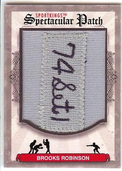 2012 Sportkings Series E - Spectacular Patch #SP-35 Brooks Robinson Front