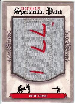 2012 Sportkings Series E - Spectacular Patch #SP-122 Pete Rose Front