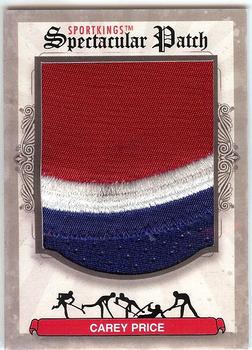 2012 Sportkings Series E - Spectacular Patch #SP-151 Carey Price Front
