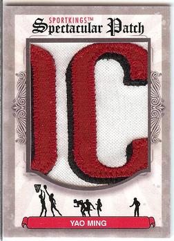 2012 Sportkings Series E - Spectacular Patch #SP-195 Yao Ming Front