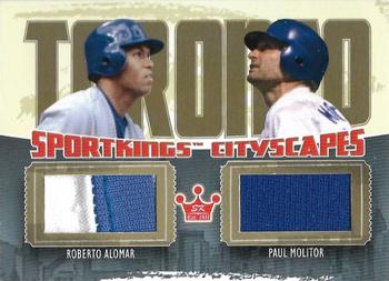 2012 Sportkings Series E - Cityscapes Gold Version #CS-01 Roberto Alomar / Paul Molitor Front