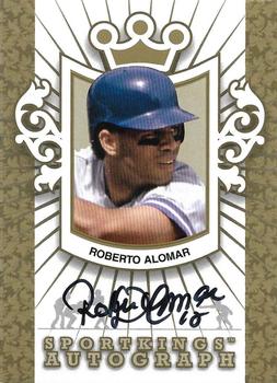 2012 Sportkings Series E - Autographs Gold Version #A-RA Roberto Alomar Front