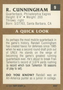 1991 Tuff Stuff Jr. Magazine #9 Randall Cunningham Back