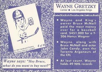 1991 Cardboard Dreams (unlicensed) #4 Wayne Gretzky Back