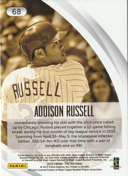 2015 Panini The National #68 Addison Russell Back