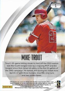 2015 Panini The National #1 Mike Trout Back