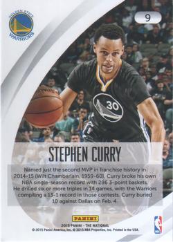2015 Panini The National #9 Stephen Curry Back