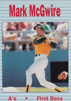 1990 Bay Area Super Star (unlicensed) #NNO Mark McGwire Front