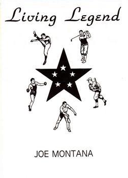 1990 Living Legends Gray (unlicensed) #NNO Joe Montana Back