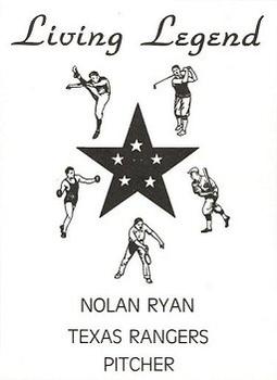 1990 Living Legends Gray (unlicensed) #NNO Nolan Ryan Back